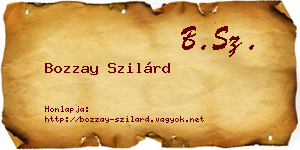 Bozzay Szilárd névjegykártya