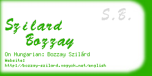 szilard bozzay business card